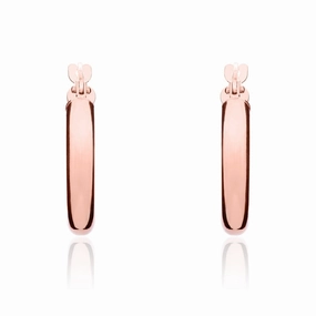 9ct Rose Gold 17mm Hoop Earrings