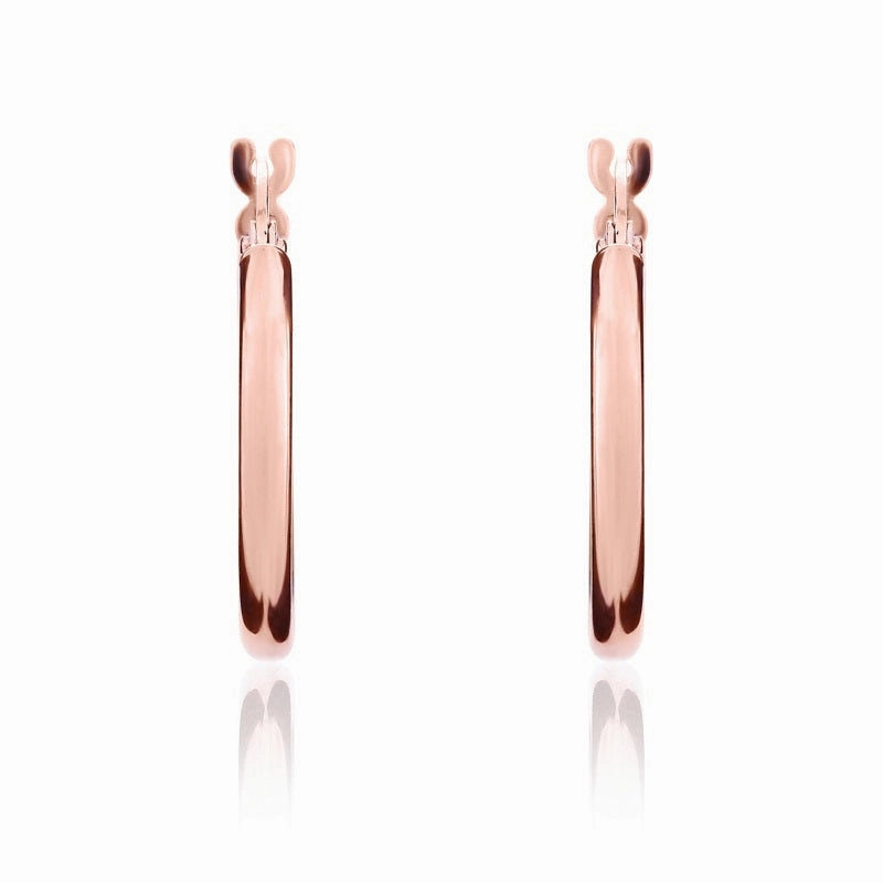 9ct Rose Gold 18.5mm Hoop Earrings