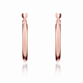 9ct Rose Gold 18.5mm Hoop Earrings