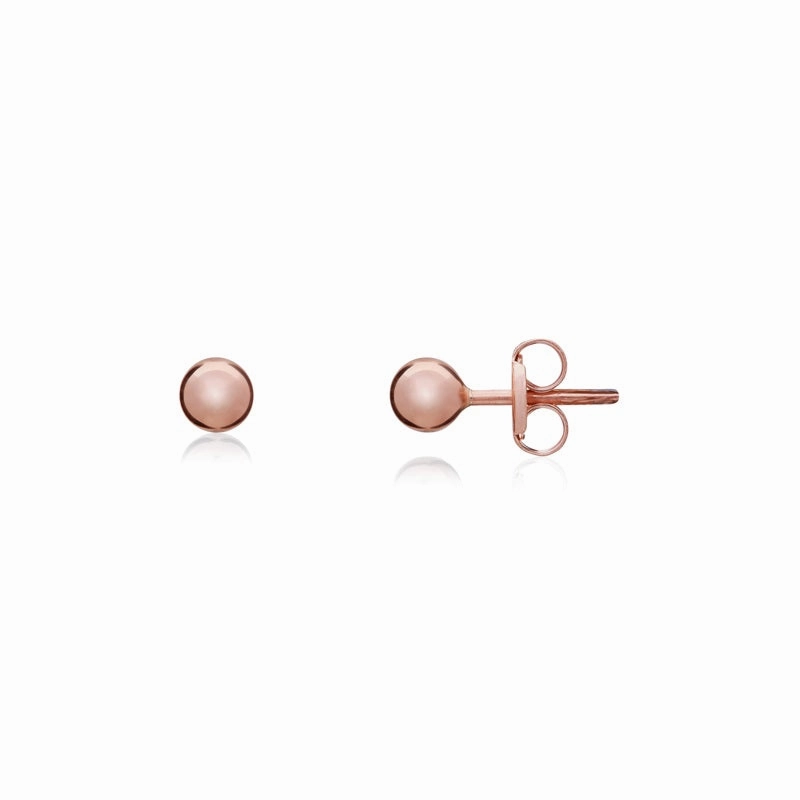 9ct Rose Gold 3mm Ball Stud Earrings
