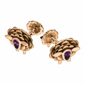 9ct Rose Gold Blue John Sheep Chain Link Cufflinks