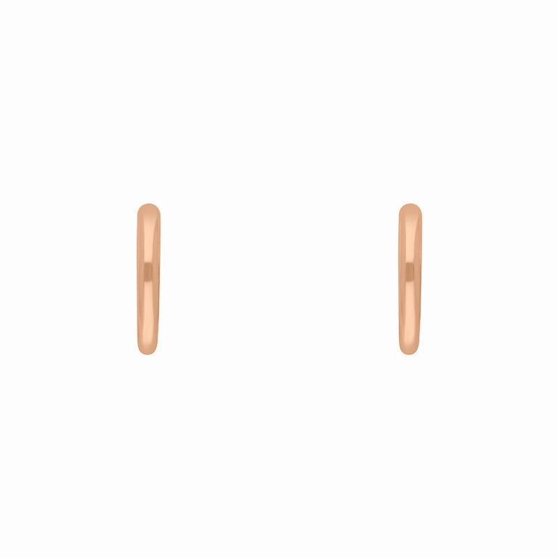 9ct Rose Gold Round Hoop Earrings