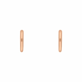 9ct Rose Gold Round Hoop Earrings