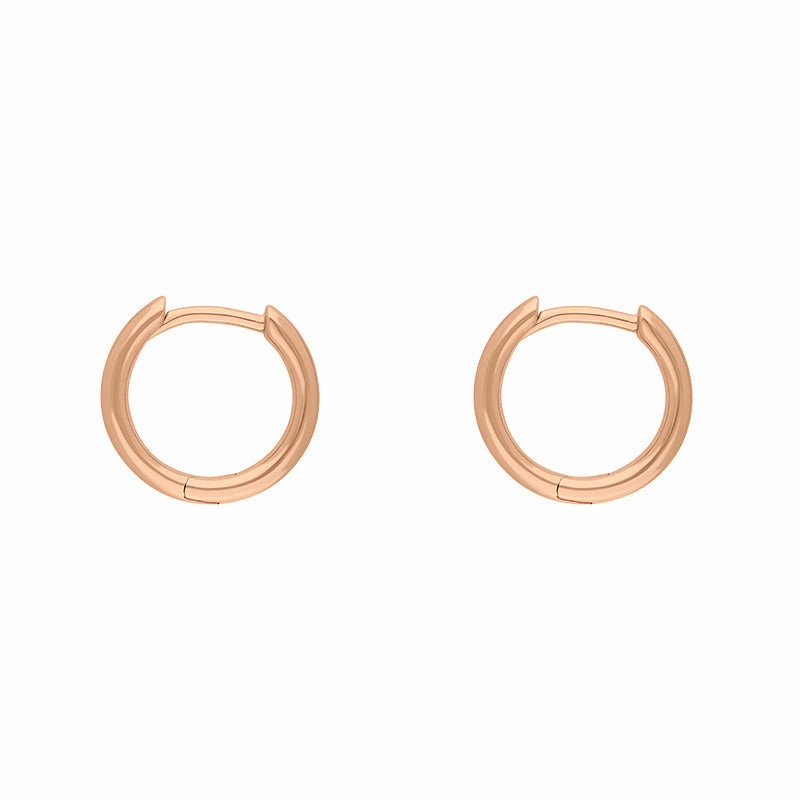 9ct Rose Gold Round Hoop Earrings
