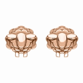 9ct Rose Gold Sheep Stud Earrings