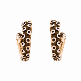 9ct Rose Gold Tentacle Curl Stud Earrings
