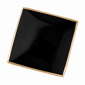 9ct Rose Gold Whitby Jet Queen's Jubilee Hallmark Large Rhombus Ring D