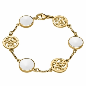 9ct Yellow Gold Bauxite Flore Filigree Bracelet