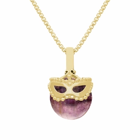 9ct Yellow Gold Blue John Zodiac Gemini 9mm Bead Pendant