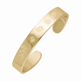 9ct Yellow Gold Hallmark Cuff Bangle