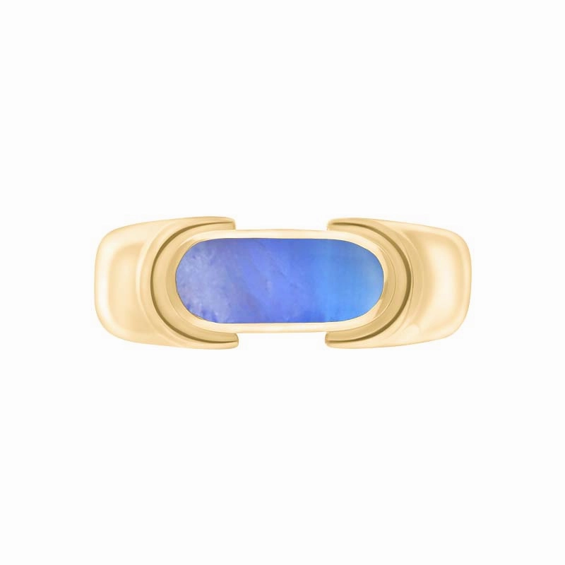 9ct Yellow Gold Moonstone Oval Dodgem Ring