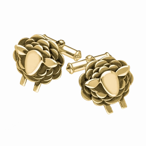 9ct Yellow Gold Sheep Cufflinks