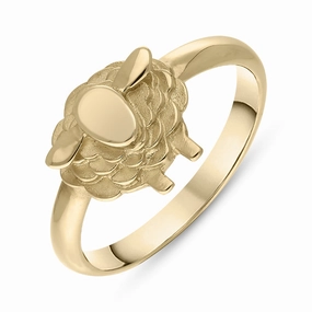 9ct Yellow Gold Sheep Ring