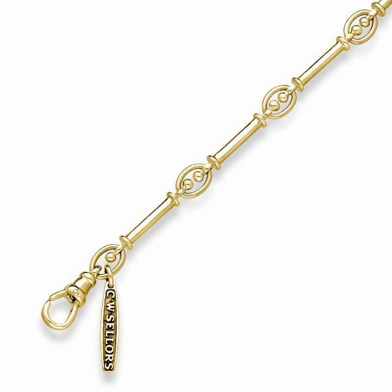9ct Yellow Gold Small Bar Link Handmade Bracelet
