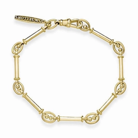 9ct Yellow Gold Small Bar Link Handmade Bracelet