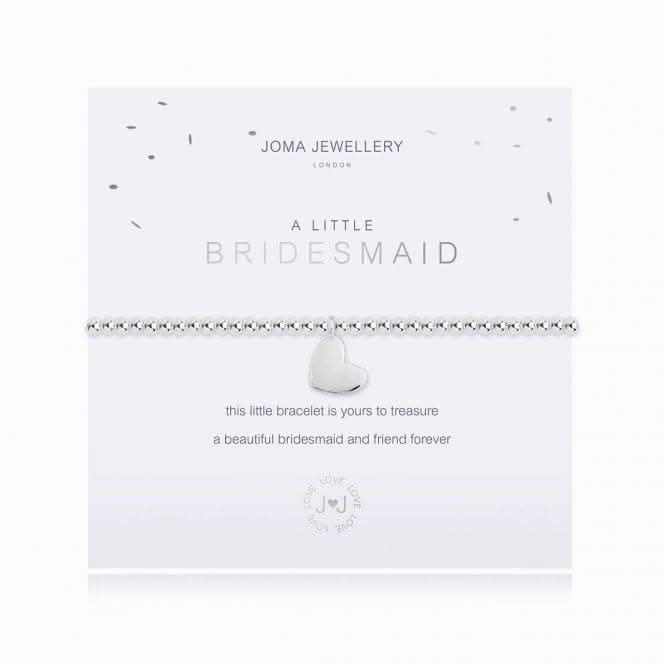 A Little Bridesmaid Silver 17.5cm Stretch Bracelet 3619