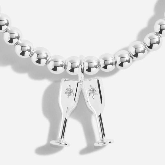 A Little Christmas Cheers! Silver 17.5cm Stretch Bracelet 5427