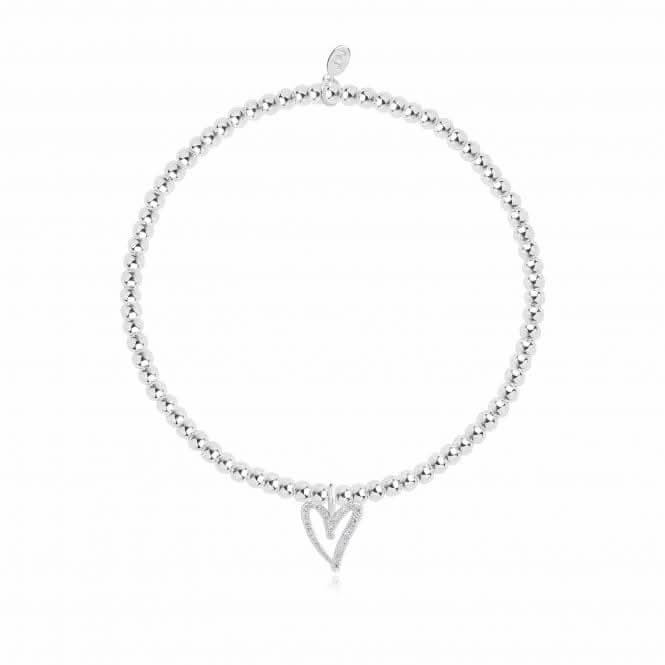 A Little Enjoy The Little Things Silver 17.5cm Stretch Bracelet 4347