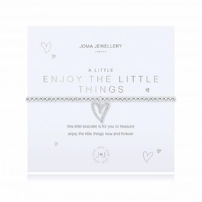 A Little Enjoy The Little Things Silver 17.5cm Stretch Bracelet 4347