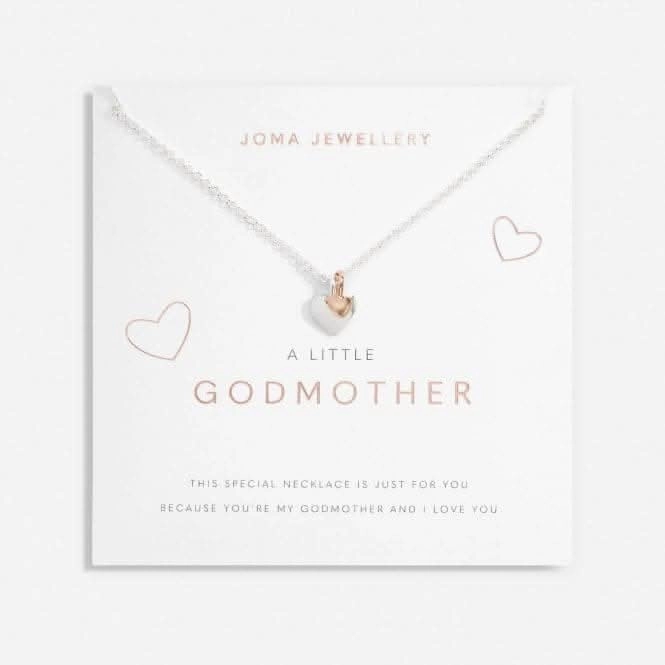 A Little Godmother Silver Rose Gold Plated 46cm   5cm Necklace 6829
