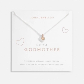 A Little Godmother Silver Rose Gold Plated 46cm   5cm Necklace 6829
