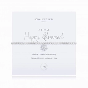 A Little Happy Retirement Silver 17.5cm Stretch Bracelet 3218