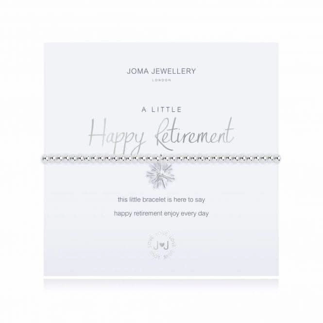 A Little Happy Retirement Silver 17.5cm Stretch Bracelet 3218