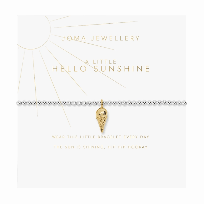 A Little Hello Sunshine Silver Gold Plated 15.5cm Bracelet C719