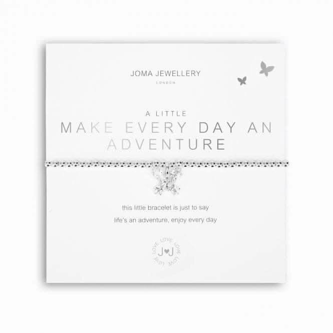 A Little Make Every Day An Adventure Silver 17.5cm Stretch Bracelet 5213