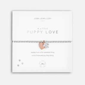 A Little Puppy Love Silver 17.5cm Stretch Bracelet 5230