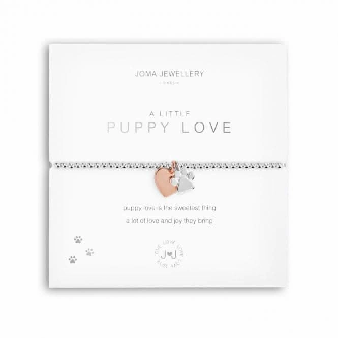 A Little Puppy Love Silver 17.5cm Stretch Bracelet 5230
