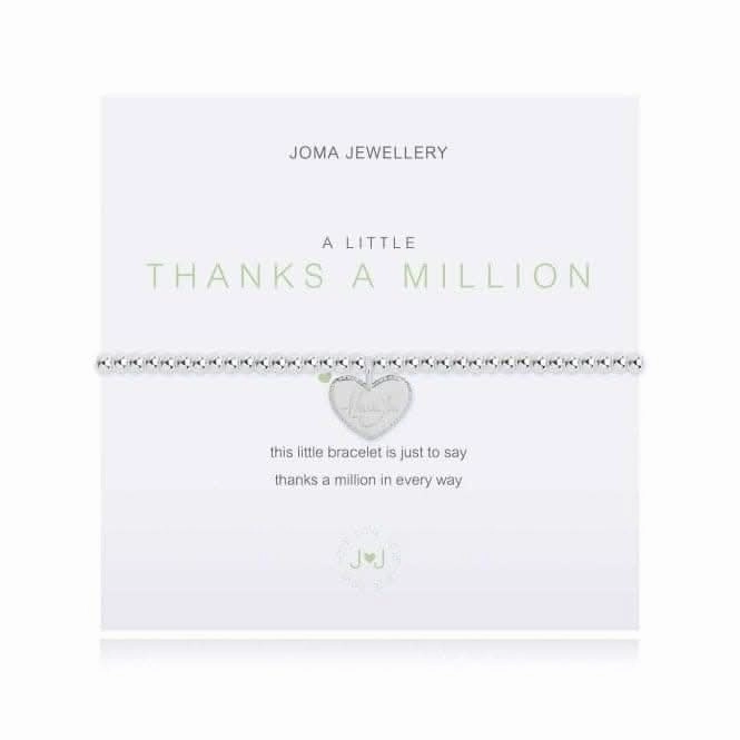 A Little Thanks A Million Silver 17.5cm Stretch Bracelet 4001