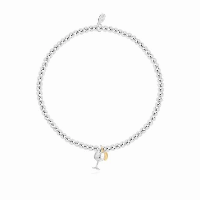 A Little When Life Gives You Lemons Grab A G&T Silver 17.5cm Stretch Bracelet 4350