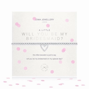 A Little Will You Be My Bridesmaid Silver 17.5cm Stretch Bracelet 3488