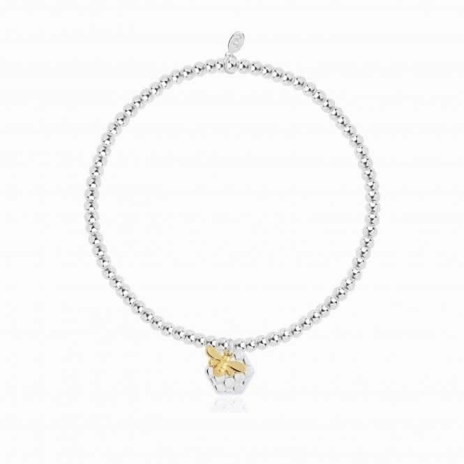A Little Youre The Bees Knees Silver 17.5cm Stretch Bracelet 4349