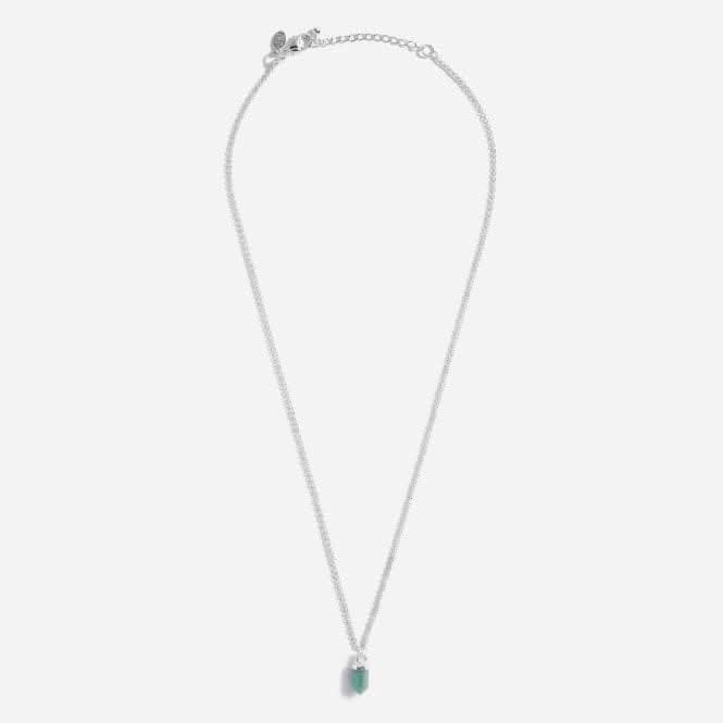 Affirmation Crystal A Little Happiness Aventurine Silver 46cm Extender Necklace 5267