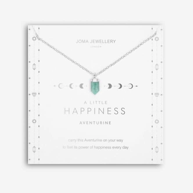 Affirmation Crystal A Little Happiness Aventurine Silver 46cm Extender Necklace 5267