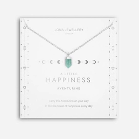 Affirmation Crystal A Little Happiness Aventurine Silver 46cm Extender Necklace 5267