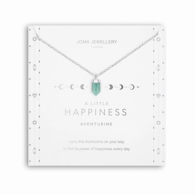 Affirmation Crystal A Little Happiness Aventurine Silver 46cm Extender Necklace 5267