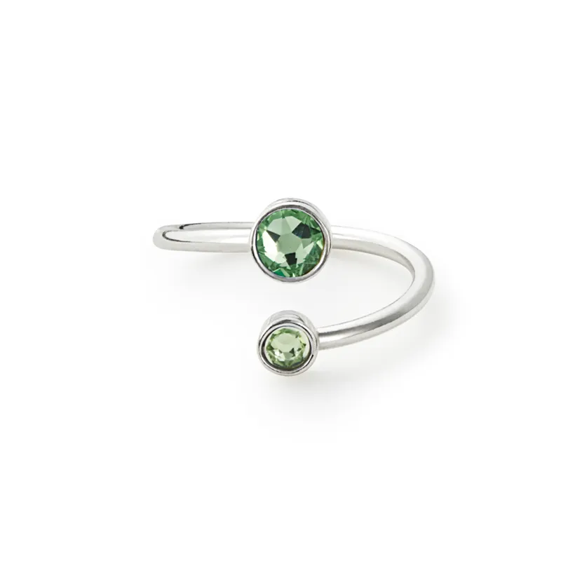 Alex And Ani August Sterling Silver with Swarovski Crystals Ring