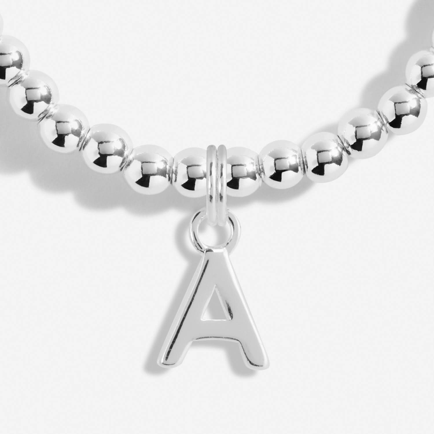 Alphabet A Little A Silver Plated Bracelet 7742
