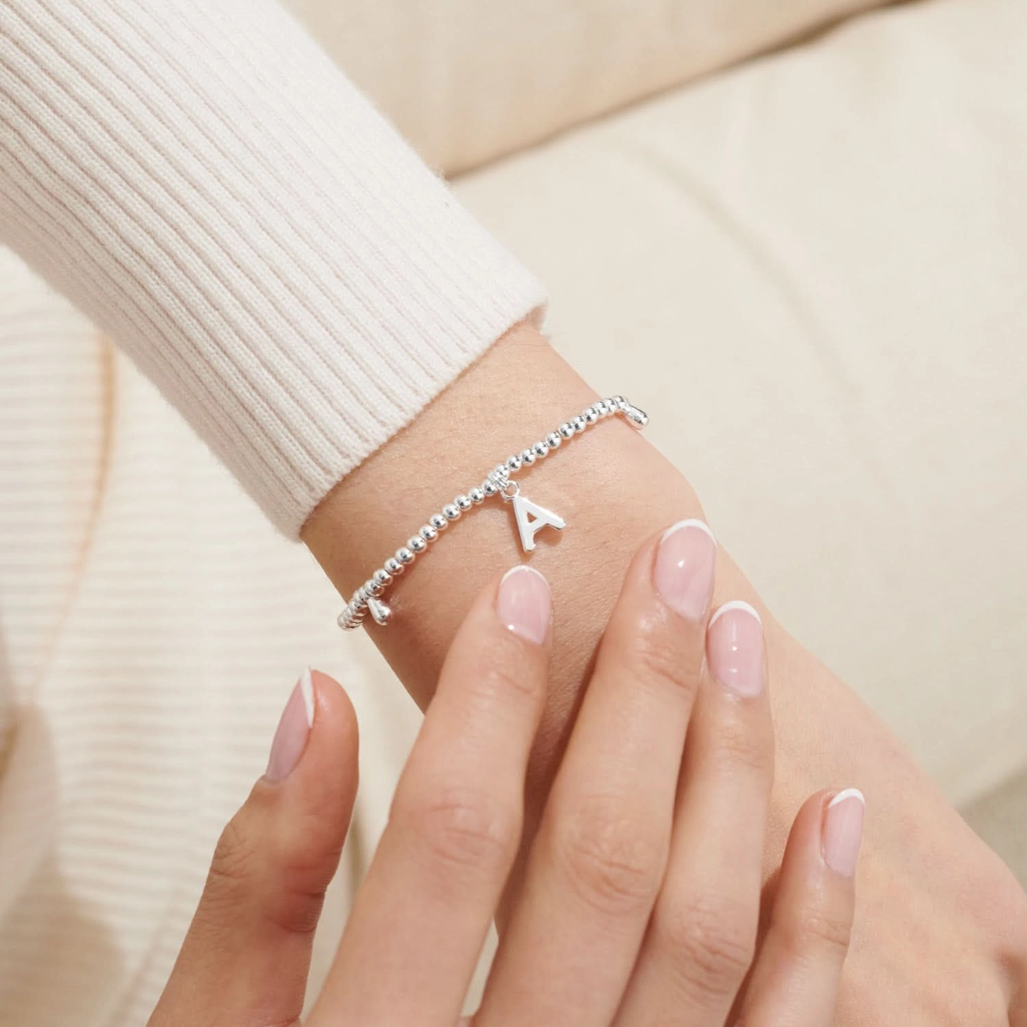 Alphabet A Little A Silver Plated Bracelet 7742