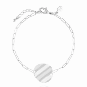 Amara Silver Ripple Silver 18cm   3cm Extender Bracelet 4470