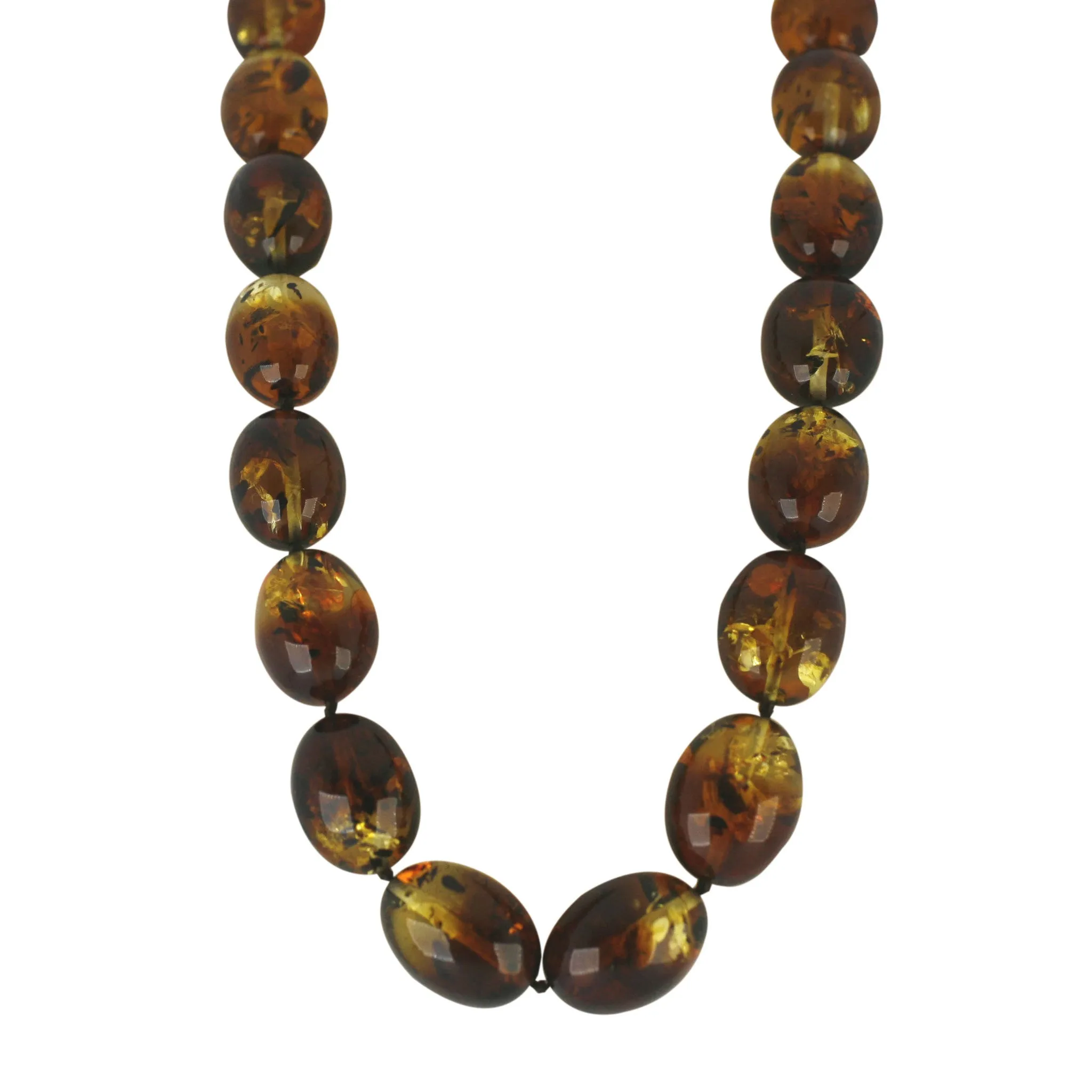 Amber Necklace Strung Oval Beads
