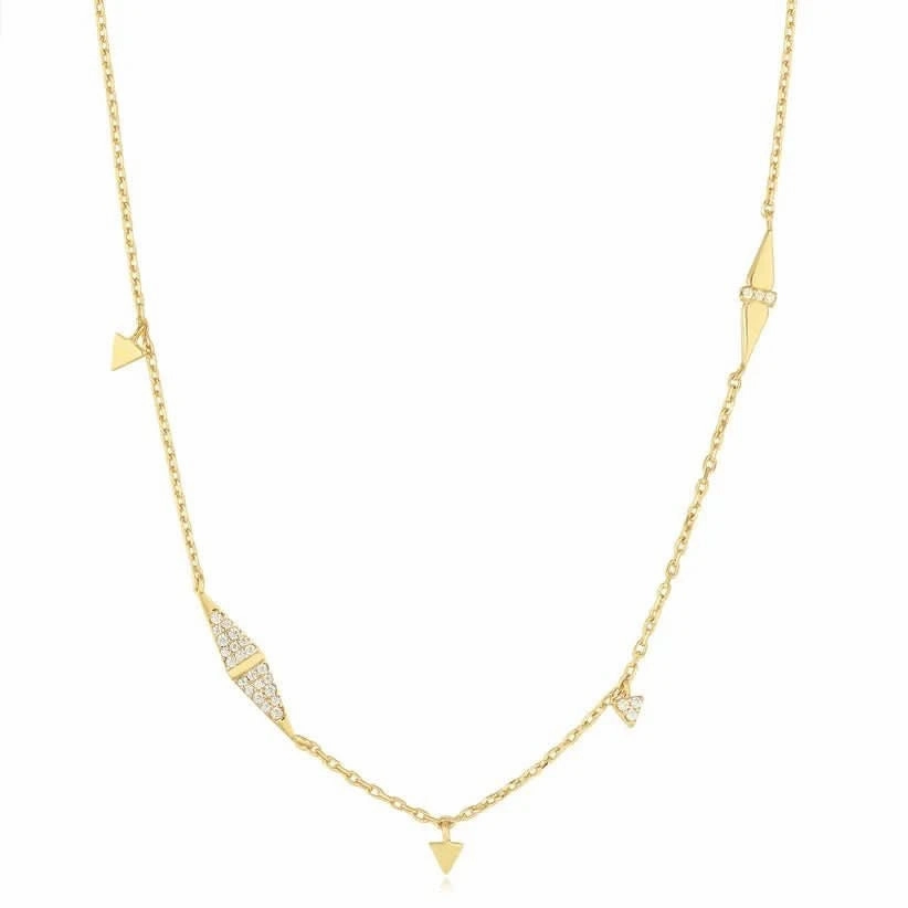 Ania Haie Gold Geometric Sparkle Chain Necklace N053-06G
