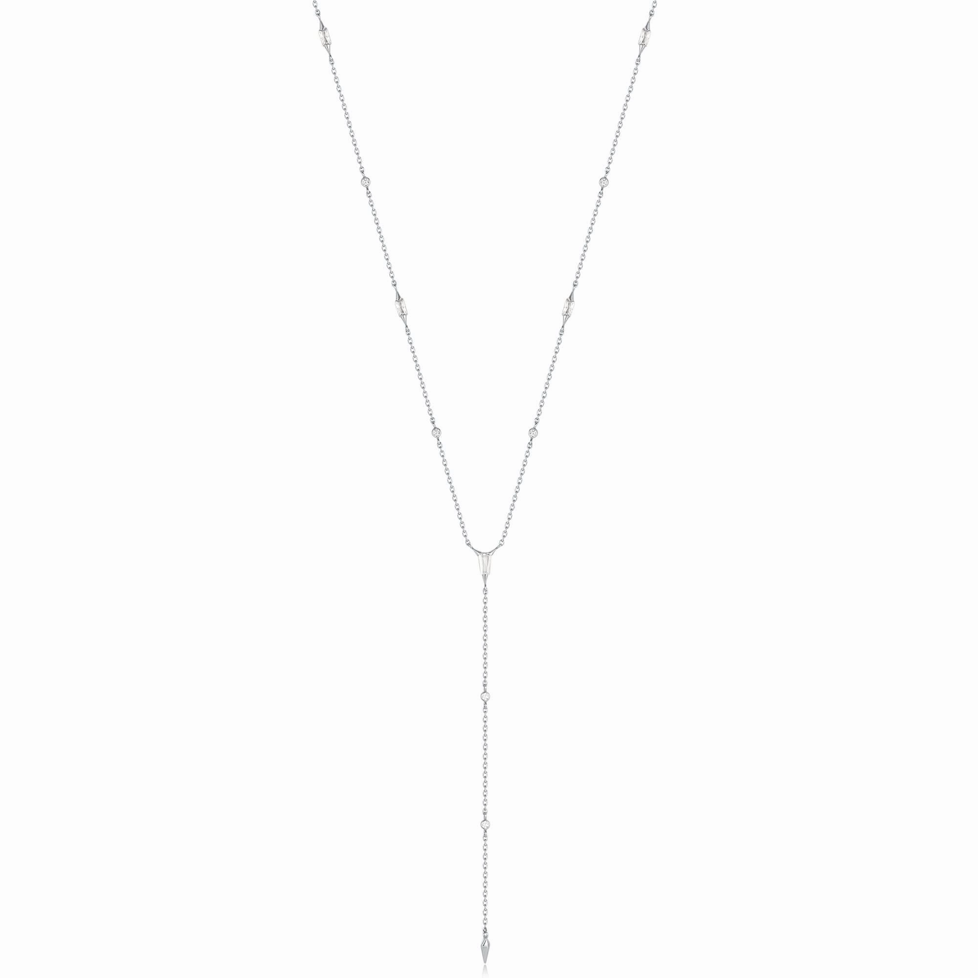 Ania Haie Silver Sparkle Point Y Necklace N053-05H