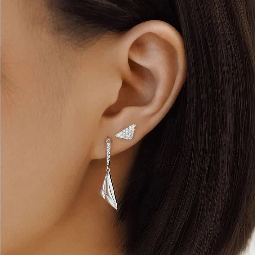 Ania Haie Silver Triangular Pav Studs E059-06H