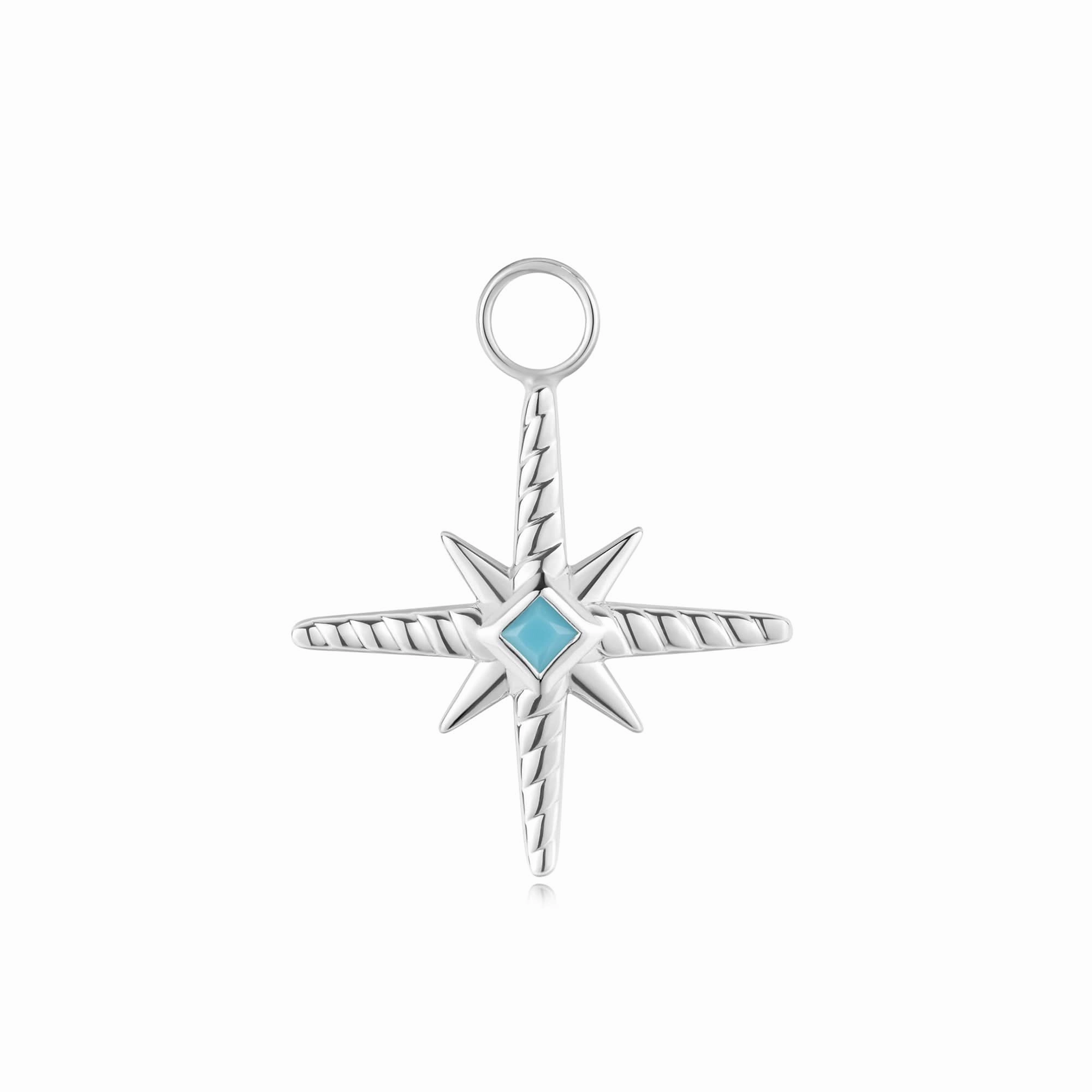 Ania Haie Silver Turquoise Cubic Zirconia Star Earring Charm EC060-04H