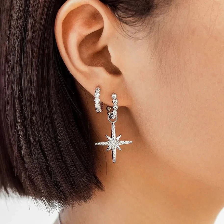 Ania Haie Silver Turquoise Cubic Zirconia Star Earring Charm EC060-04H