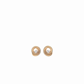 Annamaria Cammilli 18ct Orange Apricot Gold 0.16ct Diamond Dune Assolo Series Earrings